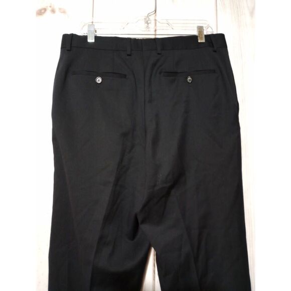 Boss Hugo Boss Pants Men's 42 Long Navy 100% Wool Pleated Light Weight - Picture 4 of 8